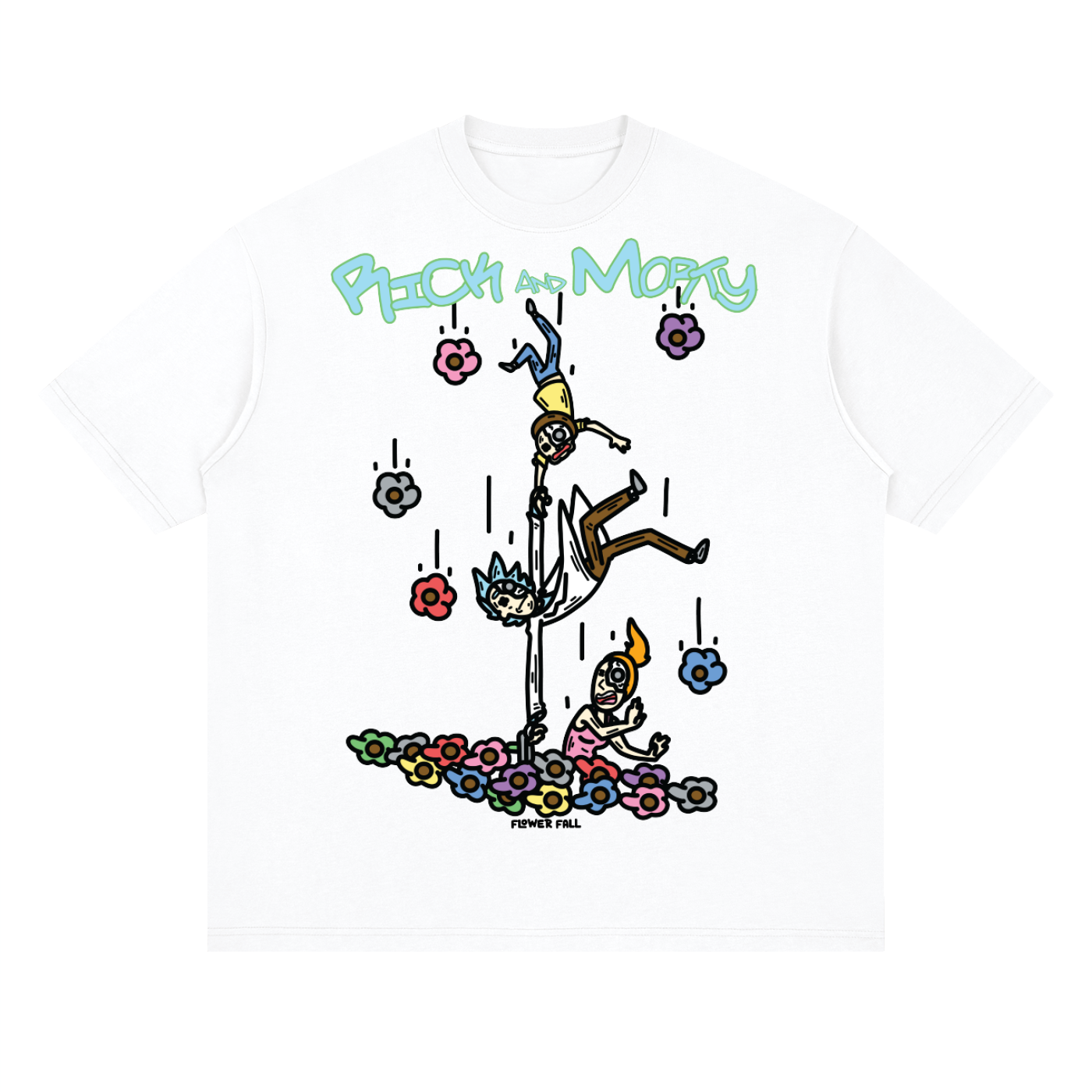 Flower Fall Loose Oversized Tee